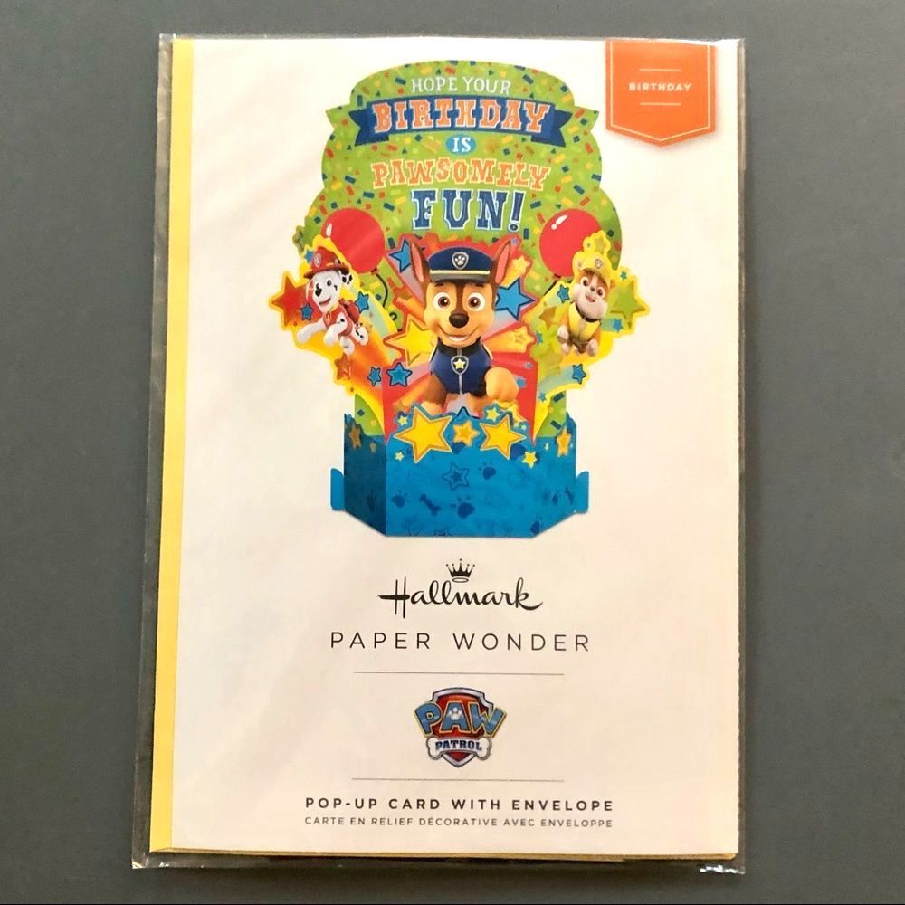Hallmark Paw Patrol Pop Up Birthday Card NWT 3D